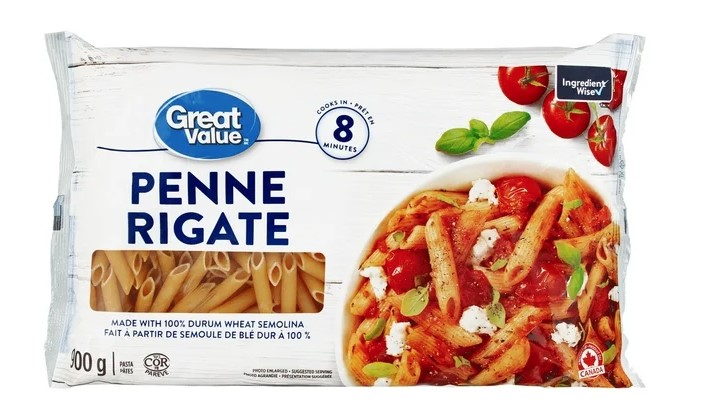 Great Value Penne Rigate Pasta, 900 g