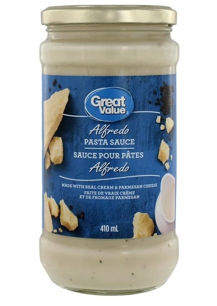 Great Value Alfredo Pasta Sauce, 410 mL