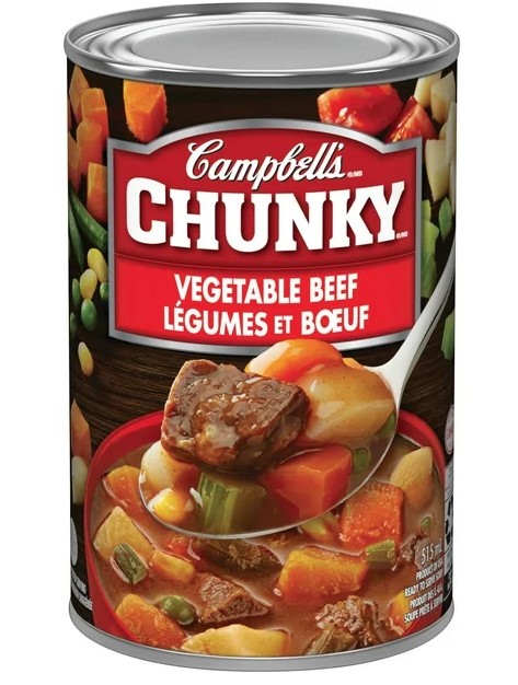 Campbell’s Chunky Vegetable Beef Ready to Serve Soup, Shelf Stable, 515 mL