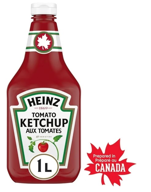 Heinz Tomato Ketchup, Prepared in Canada, 1L Bottle
