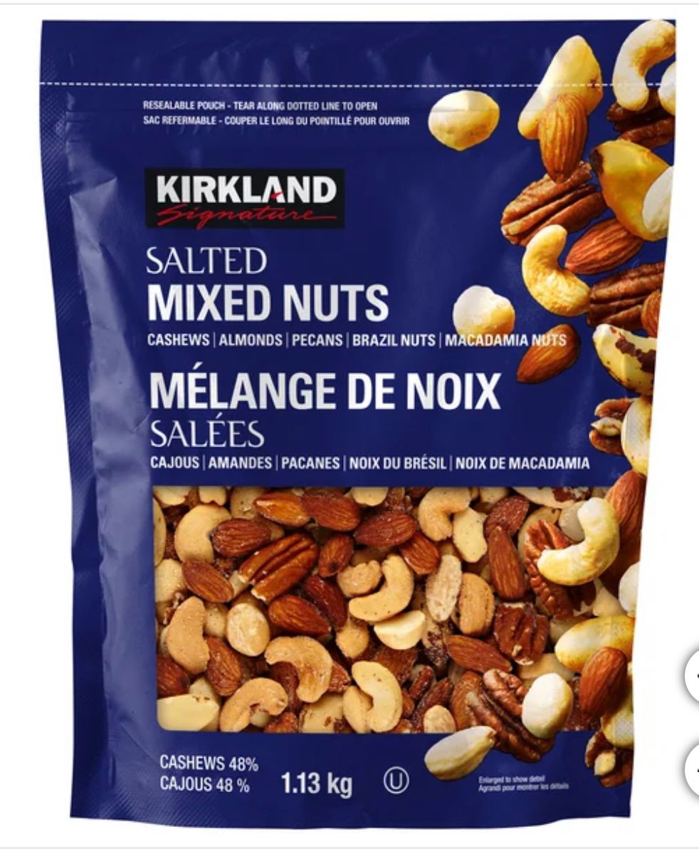 Kirkland Signature Salted Mixed Nuts, 1.13 kg