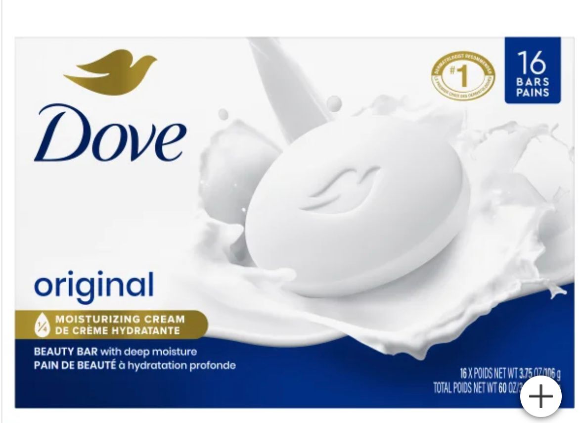 Dove Original Bar Soap, 16 x 106 g