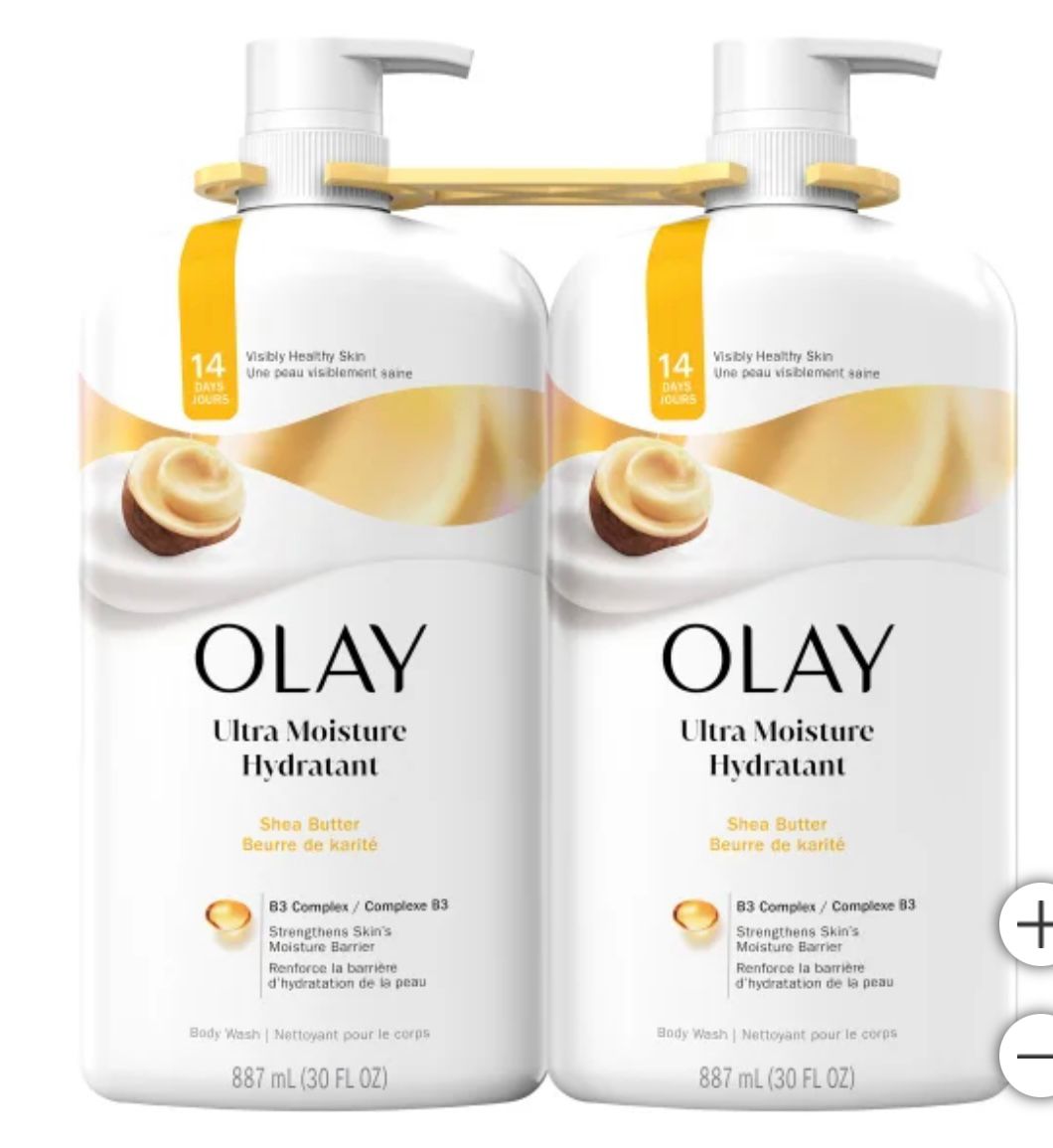 Olay Ultra Moisture Body Wash with Shea Butter, 2 x 887ml