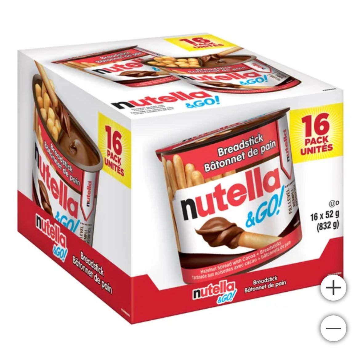 Nutella Breadsticks, 16 × 52 g