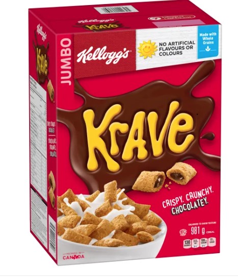 Kelloggs Krave Chocolate Flavour Cereal, 981 g
