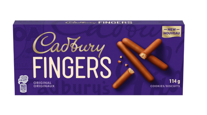 Cadbury Fingers Original, Chocolatey Cookie Biscuits, 114 g