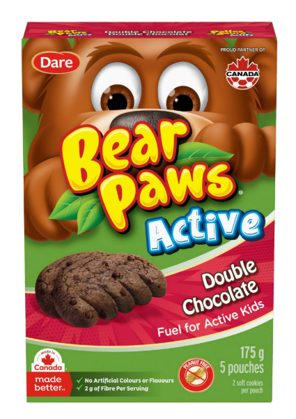 Bear Paws Active Double Chocolate 175g, Bear Paws Active Double Chocolate 175g