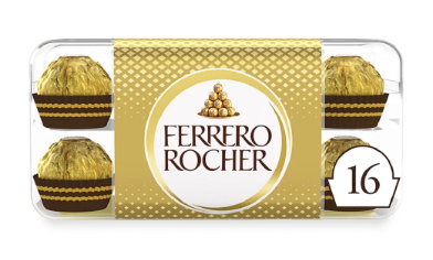 Ferrero Rocher Fine Hazelnut Chocolate Gift Box, 16 Chocolates, 200g