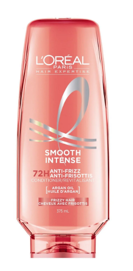 Loreal Smooth Intense Anti-Frizz Conditioner 375 ml, Frizzy Hair Control Conditioner