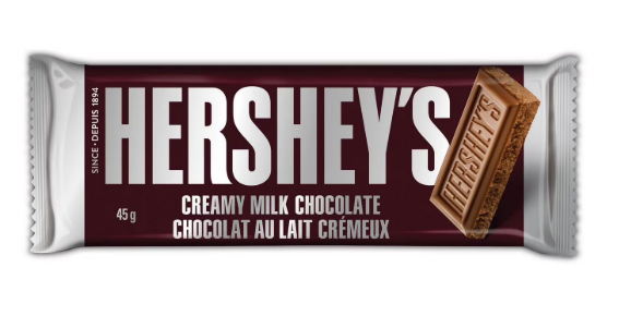 Hersheys Creamy Milk Chocolate bar.