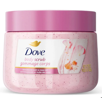 Dove Body Scrub -  Himalayan Salt and Rose Oil